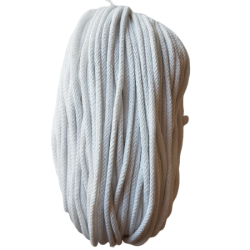 Sznurek bawełniany 5mm biały